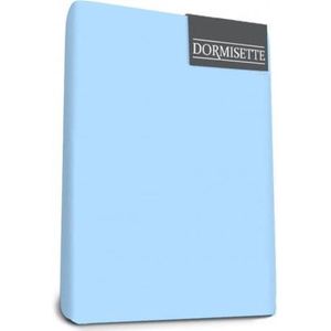 Dormisette Mako Jersey Topdek hoeslakens 80 x 200 cm blue