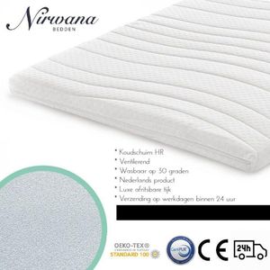 Nirwana Bedden - Topdekmatras - 180x190 -Koudschuim HR - 7CM