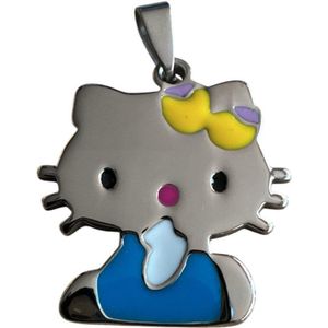 Hello Kitty hanger, rvs 3 x 3 cm