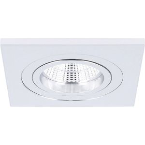 Torino - Inbouwspot Chroom Vierkant - Kantelbaar - 1 Lichtpunt - 93x93mm