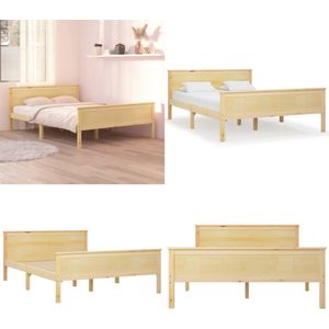 vidaXL Bedframe massief grenenhout 120x200 cm - Bedframe - Bedframes - Bed - Houten Bedframe