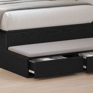 vidaXL - Bedladen - Zwart - 90x36,5x16,5 - cm - Engineered - Wood