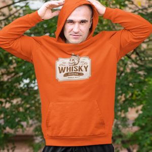 Koningsdag Hoodie Whisky Koning - MAAT XS - Uniseks Fit - Oranje Feestkleding