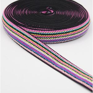 5 Meter TAILLEBAND ELASTIEK, Breedte 25MM, Voor Rokken, Broeken en Kleedjes, Kleur 02 MULTI ROZE