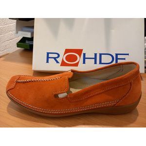 Rohde instapper - leder - maat 37 US 4,5 - papaya oranje - Wijdte F