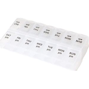 Pillendoosje I Pillendoos I Medicijn Doosje I Pil Box I Zondag t/m Zaterdag I 2 Weken I 14 dagen I Transparant
