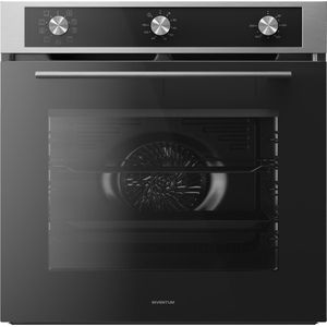 Inventum IOH6072RK - Inbouw oven - Hetelucht - Grill - 72 liter - 60 cm hoog - Tot 250°C - Zwart/RVS