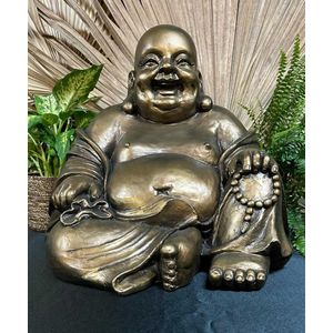 Boeddha Beeld Limited Bronzen Dikbuik Boeddha beeld L - 42 cm Hoog