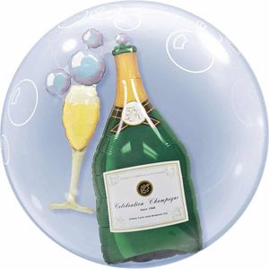 Ballon 56 cm ( flat ) doublebubble champagne professionele kwaliteit