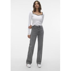 Vero Moda Jeans Vmtessa Hr Wide Jeans Ra206 Ga Noos 10287304 Medium Grey Denim Dames Maat - W26 X L32