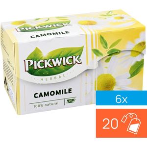 Pickwick Thee Herbal Kamille 20x1,5g ( 6 doosjes)