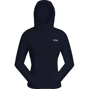 TCA Meisjes AirLite 2.0 Waterdichte Hardloop Regenjas met Ritszakken - Donkerblauw, 12-14 Jaar