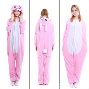 Roze Konijn onesie maat S - Dieren – Verkleedkleren Volwassenen - vrouwen – mannen – kinderen - Huispak