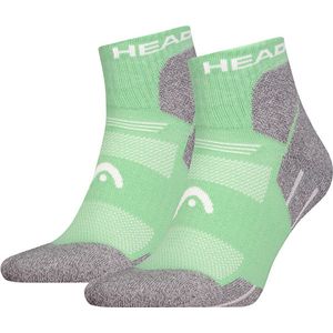 HEAD 2P quartersokken hiking groen & grijs - 43-46