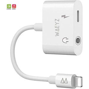 WAEYZ - Apple iPhone Compatible Lightning naar 3,5mm jack audio en lightning splitter Aux adapter