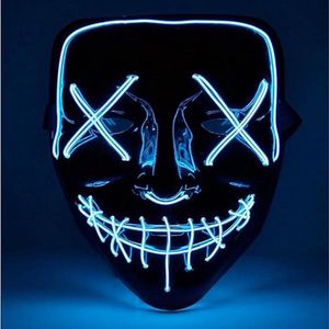 Eng masker met LED functie - 3x regelbare lichteffecten - bedien verschillende lichteffecten met een kleine afstandsbediening - perfect voor Vermomming, Halloween, Carnaval voor mannen/vrouwen