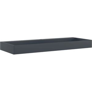 vidaXL - Wastafel - 120x46x11 - cm - mineraal - gegoten/marmer - gegoten - antraciet