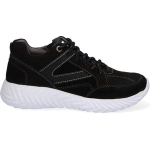 Braqeez 421930-589 Jongens Lage Sneakers - Zwart - Nubuck - Veters