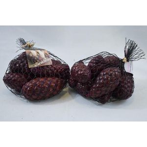ZoeZo Design - 4 stuks - Natuurlijke tikapod/baobab - assorti - 4 zakjes van 200 gram - bruin - rood - 100% natuurproduct