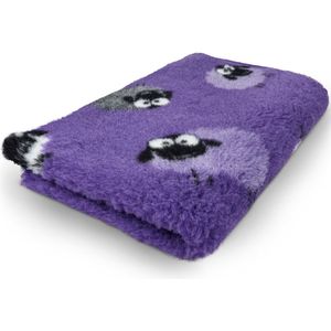 Vetbed Farm Animals - Woolly Sheep - Paars - Antislip Hondenmat - 100 x 75 cm - Hondenbed - Benchmat - Voor Honden - Machinewasbaar Hondenkleed