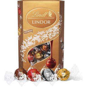 Lindt LINDOR Gemengde chocolade bonbons 200 gram - Melk, Wit, Puur en Hazelnoot chocolade bonbons - 16 bonbons