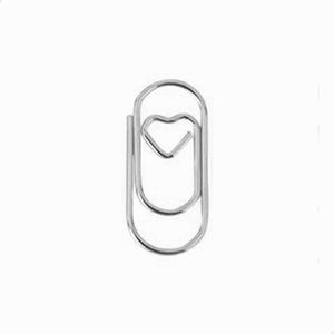 Mini paperclip hartje 20 mm | Zilver | 100 stuks