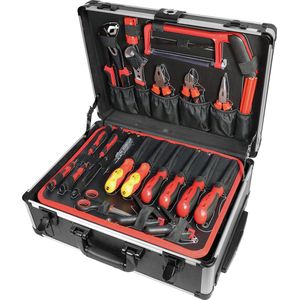 Mannesmann Complete Gereedschapstrolley - 211 delig - Aluminium Trolley - 4 compartimenten - 29076 - 2 jaar garantie - NIEUW in assortiment
