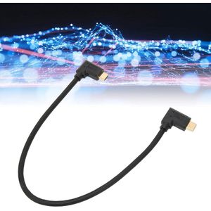 90 graden Mannelijke naar Mannelijke Type C Datakabel - 10 Gbps - Vergulde Tip - Verlengkabel - Dataverlengkabel - 83 x 25 mm - DVI VGA .