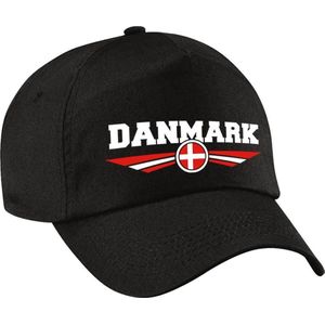 Denemarken / Danmark landen pet / baseball cap zwart volwassenen