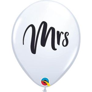 Qualatex - Ballonnen MRS Wit (25 stuks)