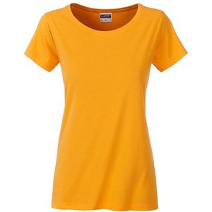 James and Nicholson Dames/dames Basic Organic Katoenen T-Shirt (Goudgeel)