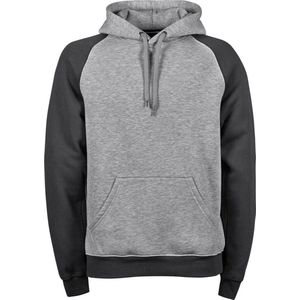 Tee Jays Heren Two-Tone Hooded Sweatshirt (Heide Donkergrijs)