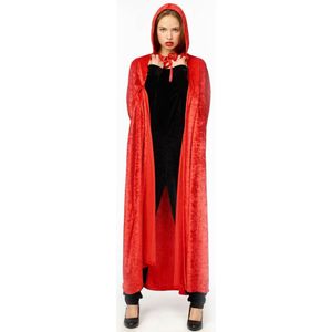 rode cape met kap volwassenen- halloween -venetiaans bal