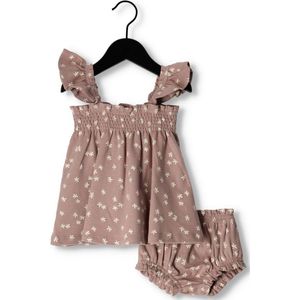 Quincy Mae Smocked Jersey Dress Jurken & Rokken Unisex - Lila - Maat 50/62