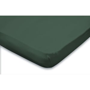 Eleganzzz Hoeslaken Topper Jersey Stretch - Dark Green - Hoeslaken 120/130/140x200cm - Twijfelaar - Tweepersoons - 100% Katoen - Topper - Hoeslakens