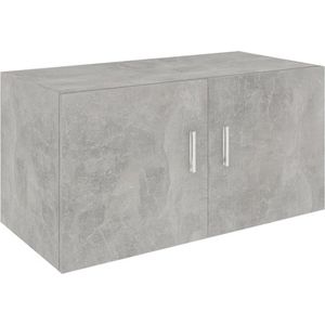 vidaXL - Hangkast - 80x39x40 - cm - bewerkt - hout - betongrijs