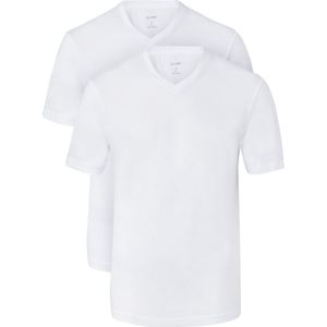 OLYMP T-shirts (2-Pack) - V-Hals - wit -  Maat XXL