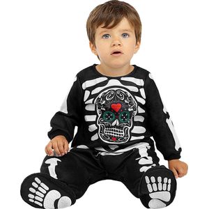 FUNIDELIA Skelet kostuum voor baby - 12-24 mnd (81-92 cm) - Zwart