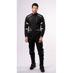 By City-africa man jacket-motorjas-heren-regenmembraan-windstopper-CE gecertificeerd-zwart-XXL