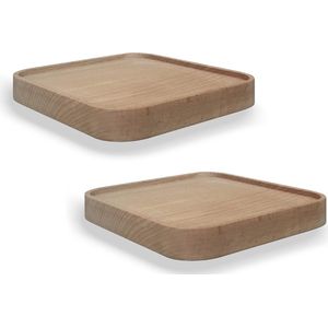 Wandplank Hout Planten Zwevende Plankbeugel Wandrek Plein Kruidenrek Muurrek Hangrek presentatie voor plant foto kaarsen Moderne Wanddecoratie Design Set van 2 (Vierkant 15cm)