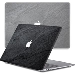 Lunso Geschikt Voor MacBook Air 13 Inch (2010-2017) Cover Hoes - Case - Black Stone