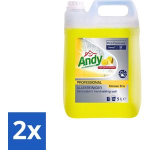 Andy - Professional - Allesreiniger - Citroen Fris - Pro Formula - 5L - Voordeelverpakking - 2 stuks