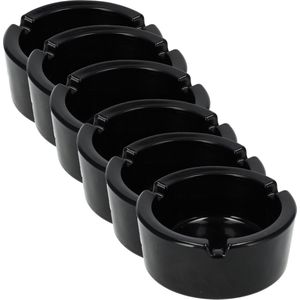 Asbak Sigaret van Glas | Set van 6 Ronde Asbak voor Binnen & Buiten | Tafelasbak Dia 8.5cm x 3.5cm