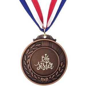 Akyol - grote zus medaille bronskleuring - Zus - familie - cadeau