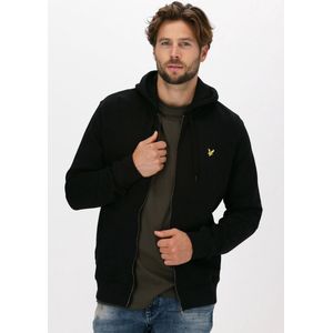 Lyle & Scott Zip Through Hoodie Truien & Vesten Heren - Sweater - Hoodie - Vest- Zwart - Maat XS