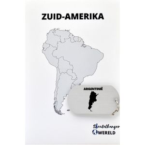 Argentinië Sleutelhanger inclusief kaart – Argentinië cadeau – beste land- Leuk kado voor je Vriend om te geven - 2.9 x 5.4CM