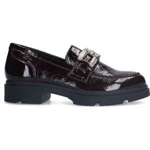 Manfield - Dames - Bordeaux rode lakleren loafers - Maat 42