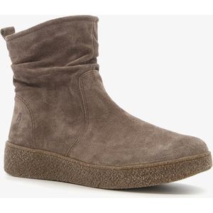 Hush Puppies gevoerde suede enkellaarsjes taupe - Bruin - Echt leer - Uitneembare zool - Maat 39