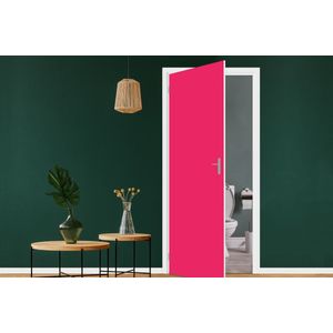 Deursticker Karmijn - Kleuren - Palet - Roze - 95x215 cm - Deurposter