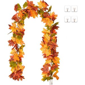 2 stuks slinger kunst-esdoornbladeren, 173 cm/stuk herfstbladeren, wijnstokken, zijden slinger, hangplant voor thuis, keuken, herfstdecoratie, bruiloft-decoratie